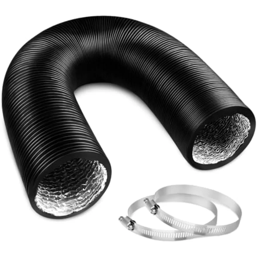 4 Inch Feet Dryer Vent Hoe, Flexible Aluminum Air Ducting for HVAC Ventilan, Fan Filter and Grow Tent, 2 p Include
4 Inch Feet Dryer Vent Hoe, Flexible Aluminum Air Ducting for HVAC Ventilan, Fan Filter and Grow Tent, 2 p Include