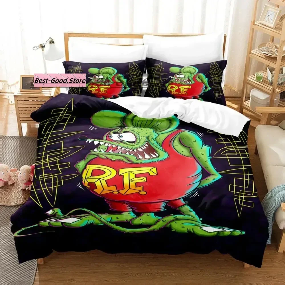 New Rat Fink Bedding Set Single Twin Full Queen King Size Bed Set Aldult Kid Bedroom Duvetcover Sets 3D Anime Bed Sheet Set
New Rat Fink Bedding Set Single Twin Full Queen King Size Bed Set Aldult Kid Bedroom Duvetcover Sets 3D Anime Bed Sheet Set