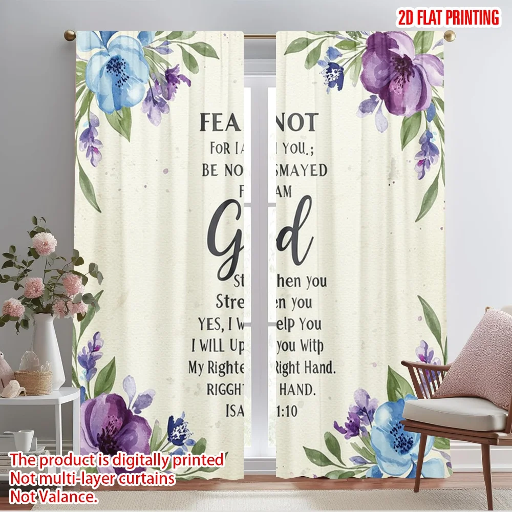 2pcs 2D flat printing Drapes Fear Not I Am Your God Polyester Without Electricity 0 Perfect for Indoor Celebrations Studio
2pcs 2D flat printing Drapes Fear Not I Am Your God Polyester Without Electricity 0 Perfect for Indoor Celebrations Studio