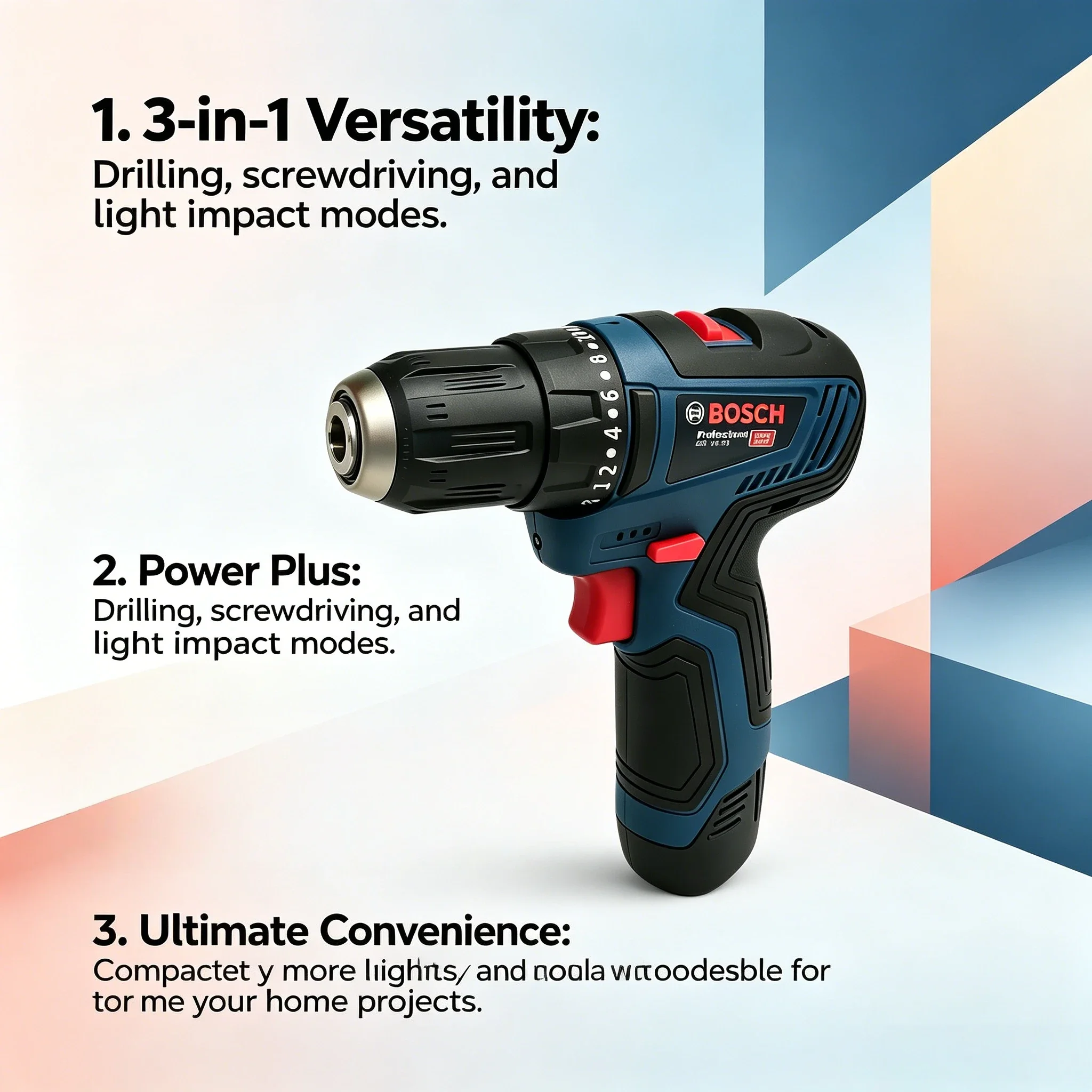 Bosch-GSB-12-V30 Professional Electric Drill, Cordless Driver, Heavy Duty, Multifunctional, Household, Screwdriver, DIY
Bosch-GSB-12-V30 Professional Electric Drill, Cordless Driver, Heavy Duty, Multifunctional, Household, Screwdriver, DIY