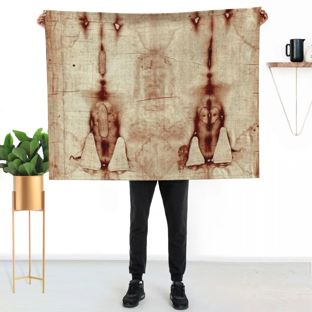 Easter: Holy Face negatives of the shroud of Turin Throw Blanket Year Round Soft Comfortable Blanket for Home
Easter: Holy Face negatives of the shroud of Turin Throw Blanket Year Round Soft Comfortable Blanket for Home