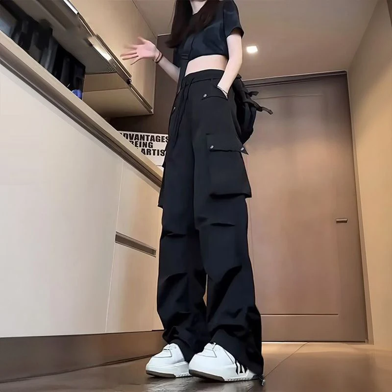American Style Casual Loose Women's Fleece Lined Autumn Winter High Street Straight Leg Cargo Pants Comfortable All Match
American Style Casual Loose Women's Fleece Lined Autumn Winter High Street Straight Leg Cargo Pants Comfortable All Match