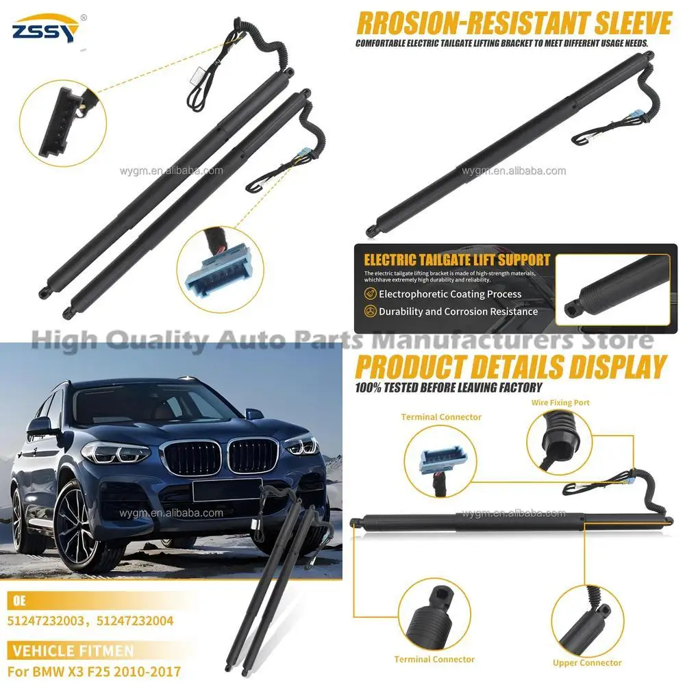 1 pair For Power Liftgate Rear Tailgate Lift Struts Electric Tailgate Lift for BMW X3 F25 Series 2011 2017 51247232003 512472320
1 pair For Power Liftgate Rear Tailgate Lift Struts Electric Tailgate Lift for BMW X3 F25 Series 2011 2017 51247232003 512472320