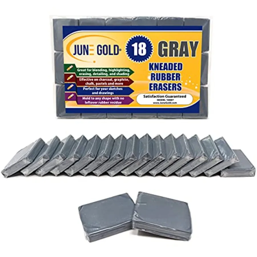18 Gray Kneaded Erasers, Blend, Shade, Smooth, Correct, and Brighten Your Sketches and Drawings
18 Gray Kneaded Erasers, Blend, Shade, Smooth, Correct, and Brighten Your Sketches and Drawings