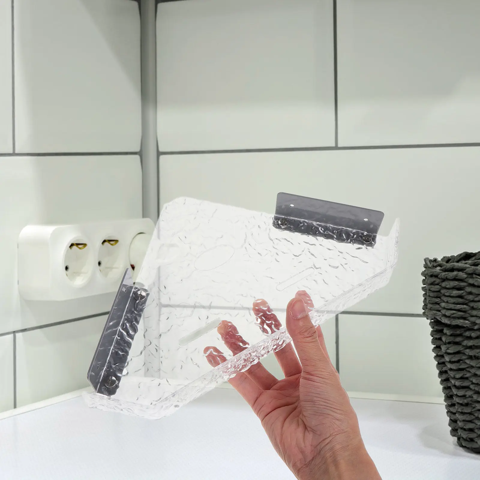 1 set 1 Set Of Corner Mounted Bathroom Rack For Storage Space-Saving Acrylic Shelf Nonslip Transparent Organizer
1 set 1 Set Of Corner Mounted Bathroom Rack For Storage Space-Saving Acrylic Shelf Nonslip Transparent Organizer