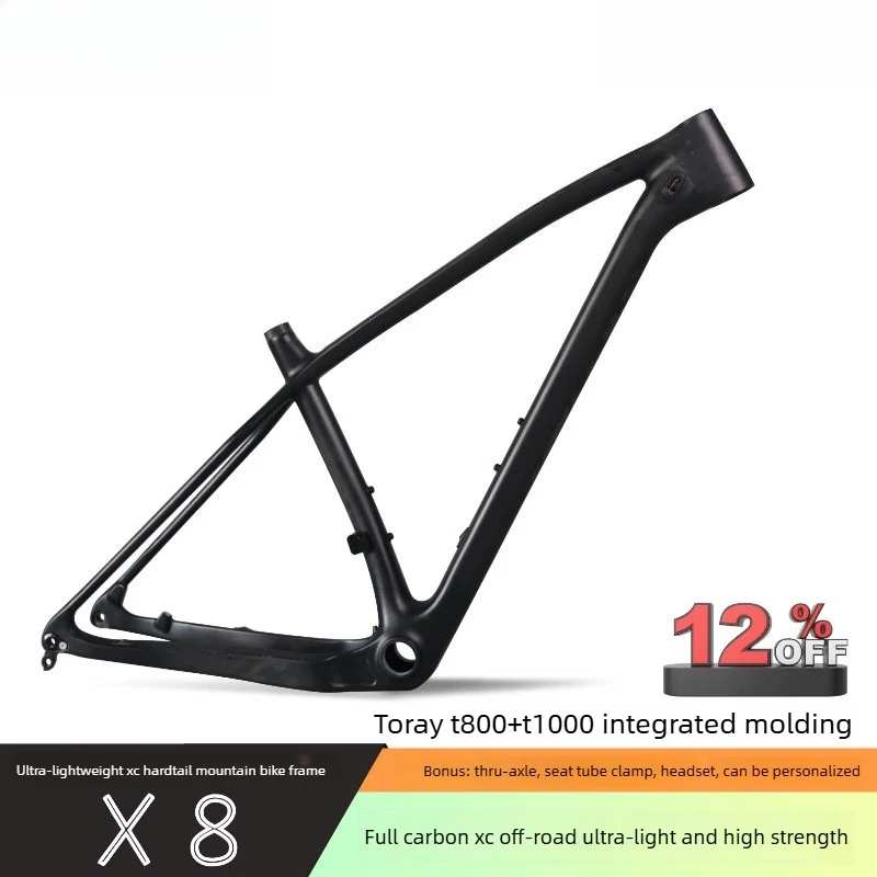 X8 Hardtail MTB Frame 29 Inch Lightweight Toray Carbon Fiber Original Material for Off Road Biking
X8 Hardtail MTB Frame 29 Inch Lightweight Toray Carbon Fiber Original Material for Off Road Biking