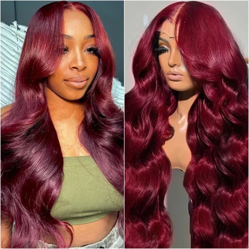 220 Density Burgundy 13x6 HD Lace Frontal Brazilian Human Hair Wig 99J Body Wave 13x4 Lace Front Wigs 30 Inches Pre Plucked Wigs
220 Density Burgundy 13x6 HD Lace Frontal Brazilian Human Hair Wig 99J Body Wave 13x4 Lace Front Wigs 30 Inches Pre Plucked Wigs