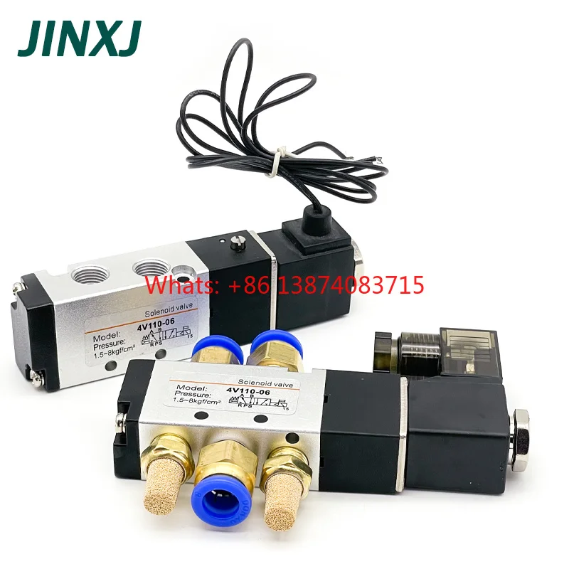 Pneumatic 4V110-06 1/8 Air Solenoid Valve 5 Way Port 2 Position Gas Pneumatic Electric Magnetic Valves DC12V 24V 110V 220V
Pneumatic 4V110-06 1/8 Air Solenoid Valve 5 Way Port 2 Position Gas Pneumatic Electric Magnetic Valves DC12V 24V 110V 220V