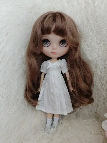 blythe doll clothes Handmade Spring Versatile White Skirt Set  28-30cm OB22 OB24 AZONEblythe doll clothes Accessories Dress