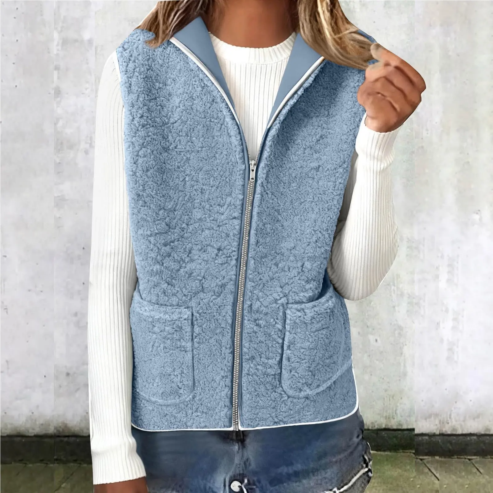 Women'S Casual Fashion Loose Vest Layer Flocking Vest Autumn Winter Style Jacket V Neck Jacket Vest Fashionable Vest
Women'S Casual Fashion Loose Vest Layer Flocking Vest Autumn Winter Style Jacket V Neck Jacket Vest Fashionable Vest