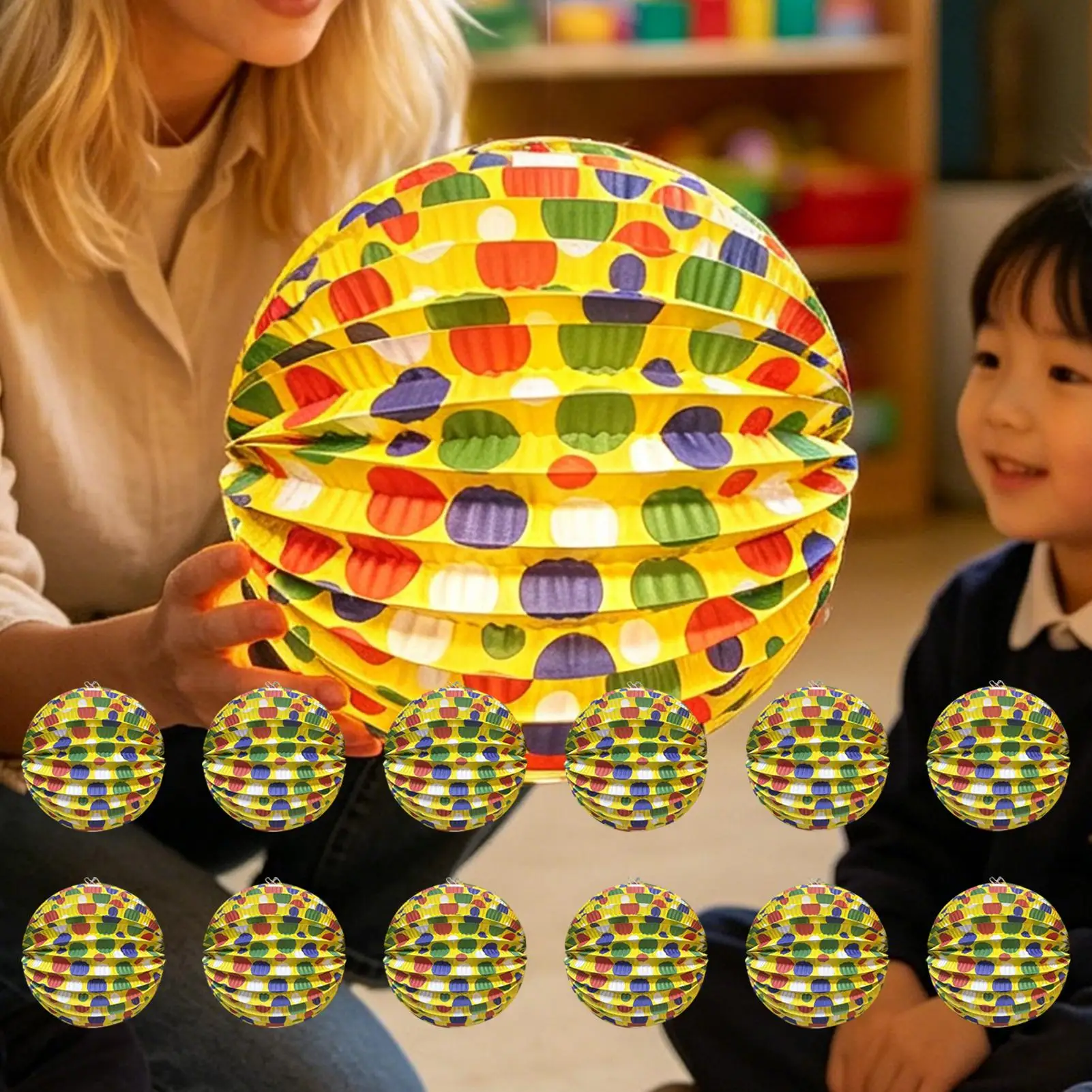 Paper Lanterns 12-Piece 10inch Decorative Hangable Party Lanterns Wedding Decorations for Home Backyard Living Room Pool
Paper Lanterns 12-Piece 10inch Decorative Hangable Party Lanterns Wedding Decorations for Home Backyard Living Room Pool