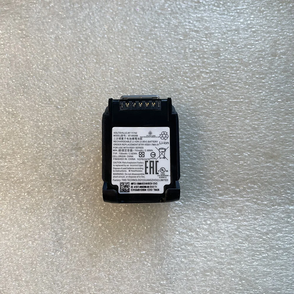 New original 735mah battery for zebra RS51 RS5100 BT-000398 BT-000397BTRY-RS51-7MA-01 BTRY-RS51-4MA-01
New original 735mah battery for zebra RS51 RS5100 BT-000398 BT-000397BTRY-RS51-7MA-01 BTRY-RS51-4MA-01