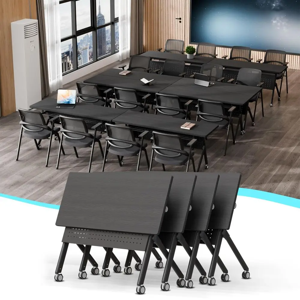 Conference Table,Modular Conference Room Tables with Wheels ,Stackable Flip Top Mobile Training Table,Seminar Meeting Tables wi
Conference Table,Modular Conference Room Tables with Wheels ,Stackable Flip Top Mobile Training Table,Seminar Meeting Tables wi