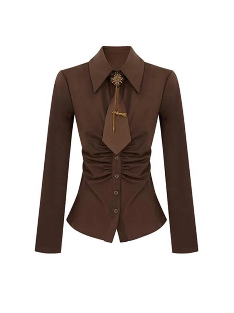 Women's Coffee Shirts and Blouses Vintage Y2k 90s Aesthetic 2000s Elegant Long Sleeve Polo-Neck Luxury Shirt Clothes Autumn 2025
Women's Coffee Shirts and Blouses Vintage Y2k 90s Aesthetic 2000s Elegant Long Sleeve Polo-Neck Luxury Shirt Clothes Autumn 2025