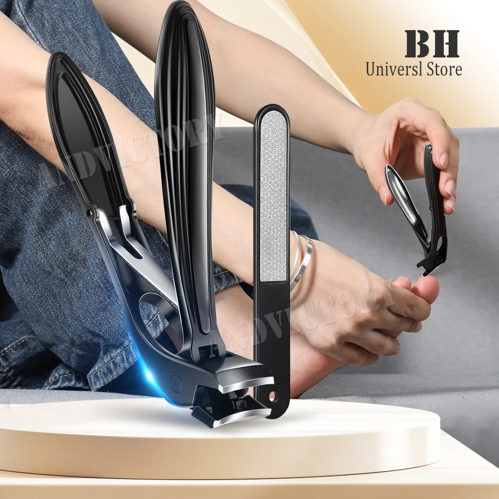 2Pcs Angled Head Nail Clippers with Catcher Nail File Thick Toenails Large with Wide Jaw Opening Fingernail Clipper Cutter
2Pcs Angled Head Nail Clippers with Catcher Nail File Thick Toenails Large with Wide Jaw Opening Fingernail Clipper Cutter