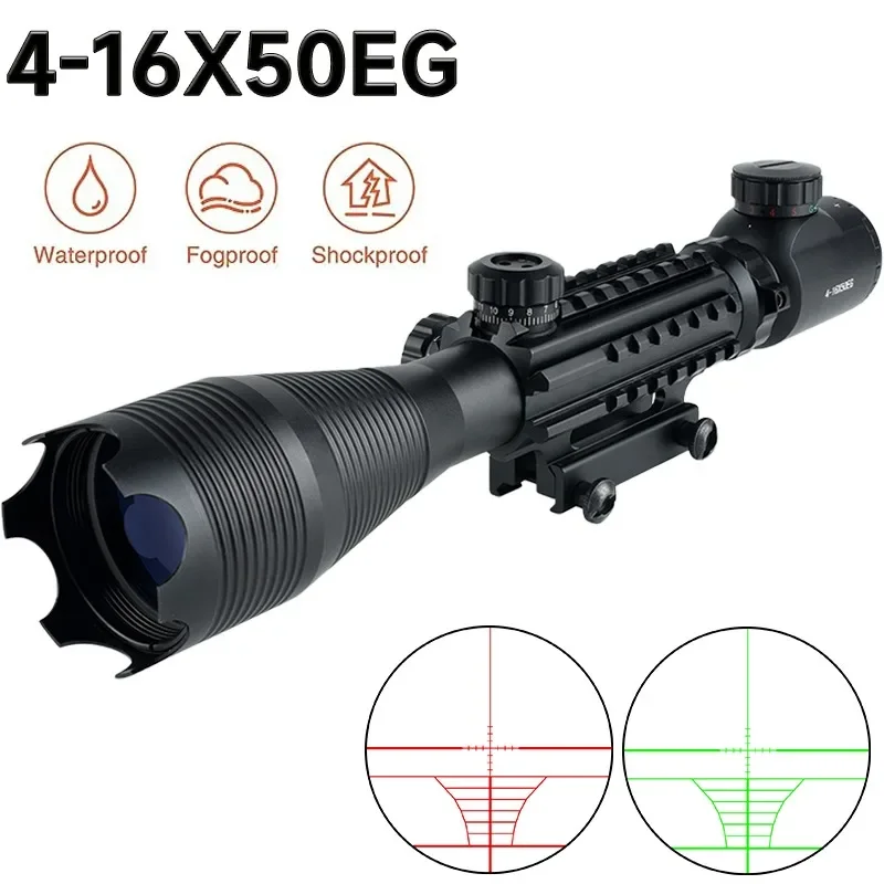 Охотничий оптический прицел 4-16x50EG, красный/зеленый, Регулируемый тактический прицел с длинным радиусом действия 20 мм, планка Вивера
Охотничий оптический прицел 4-16x50EG, красный/зеленый, Регулируемый тактический прицел с длинным радиусом действия 20 мм, планка Вивера