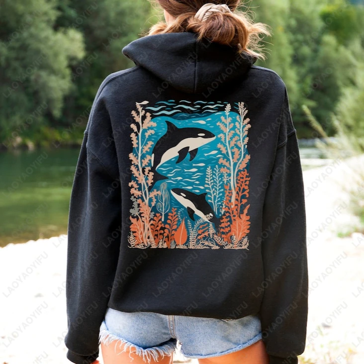 Orca Graphic Sweatshirt Whale Hoodie Nature Lover Gift Killer Whale Women Tops Ocean Conservation Environment Aesthetic Clothing
Orca Graphic Sweatshirt Whale Hoodie Nature Lover Gift Killer Whale Women Tops Ocean Conservation Environment Aesthetic Clothing
