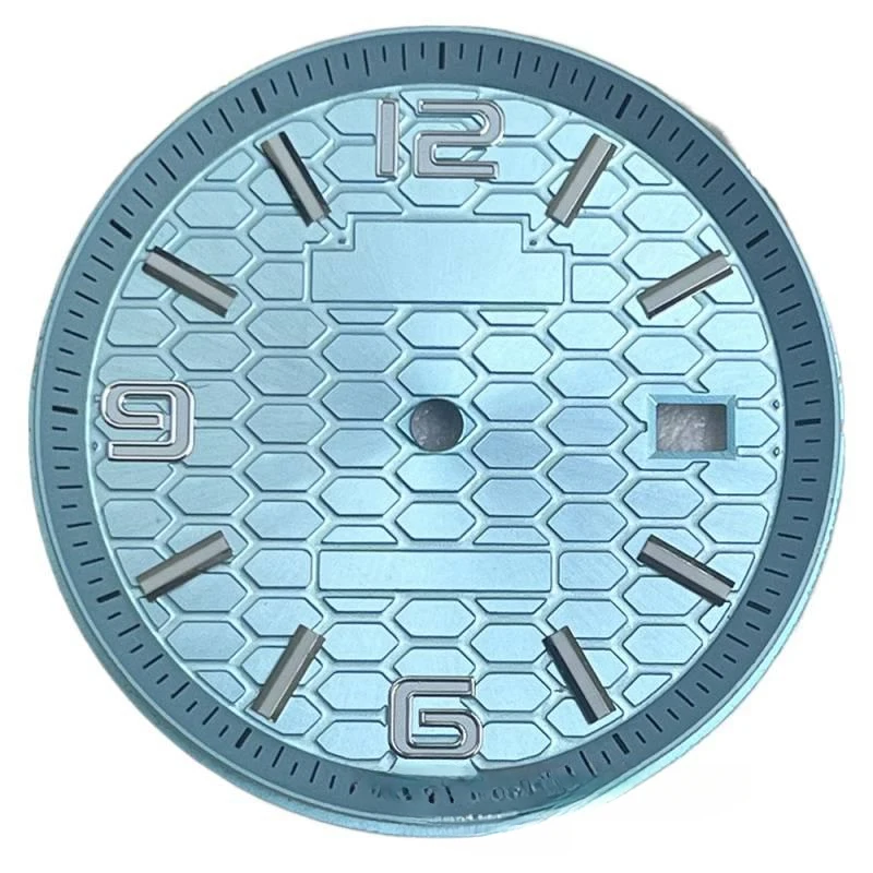 High-end Trendy 33.8mm Dial+Pointer Date Window Honeycomb Design Surface Night Vision Watch Dial Suitable For NH35/NH36 Movement
High-end Trendy 33.8mm Dial+Pointer Date Window Honeycomb Design Surface Night Vision Watch Dial Suitable For NH35/NH36 Movement