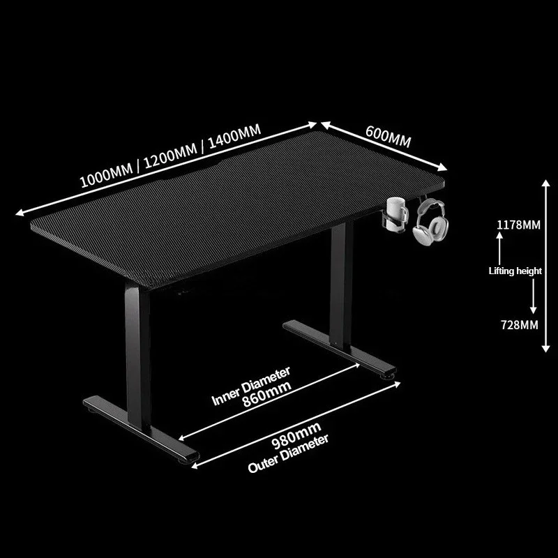 Электрический компьютерный стол с регулируемой высотой, игровой стол из углеродного волокна для дома, прочный и просторный стол для движения в комнате, стоячий стол
Электрический компьютерный стол с регулируемой высотой, игровой стол из углеродного волокна для дома, прочный и просторный стол для движения в комнате, стоячий стол