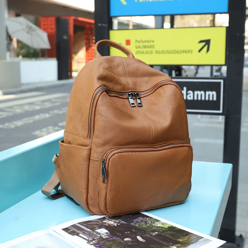 New Fashion Luxury Brand Cow Genuine Leather Women Backpacks Female Real Natural Leather Ladies Girl Student Casual Backpack
New Fashion Luxury Brand Cow Genuine Leather Women Backpacks Female Real Natural Leather Ladies Girl Student Casual Backpack