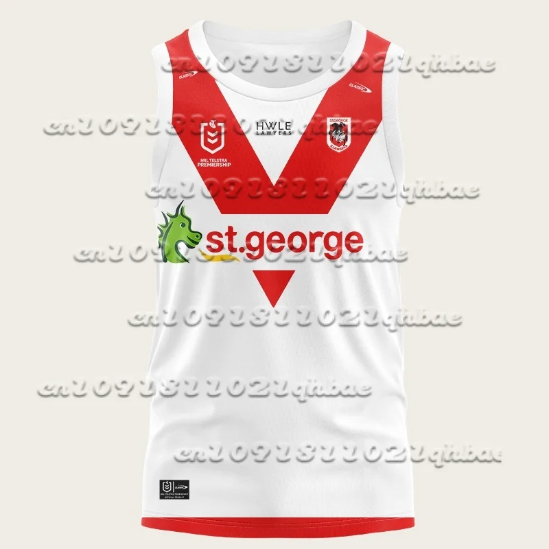 Лето 2025, новая ретро рубашка для регби St. George Dragons, австралийская майка для регби, быстросохнущая дышащая повседневная футболка без рукавов
Лето 2025, новая ретро рубашка для регби St. George Dragons, австралийская майка для регби, быстросохнущая дышащая повседневная футболка без рукавов
