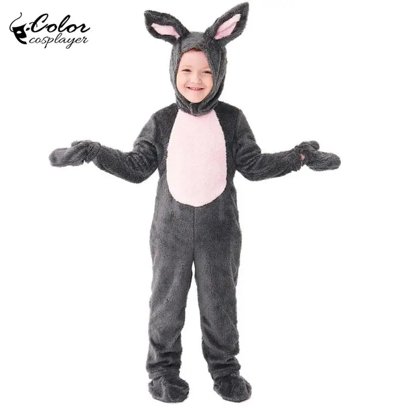 Child Gray Bunny Cosplay Costume Plush Jumpsuit Hat Glove Foot Covers Outfit Kids Fairy Tales Suits Drama Performances Clothes
Child Gray Bunny Cosplay Costume Plush Jumpsuit Hat Glove Foot Covers Outfit Kids Fairy Tales Suits Drama Performances Clothes