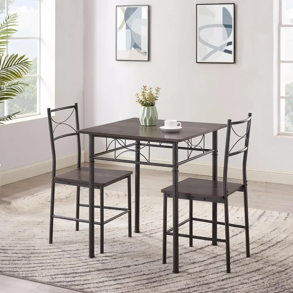 3-Piece Metal and Wood Indoor Modern Square Dining Table Furniture Set for Kitchen, Dining Room, Dinette, Breakfast Nook w
3-Piece Metal and Wood Indoor Modern Square Dining Table Furniture Set for Kitchen, Dining Room, Dinette, Breakfast Nook w