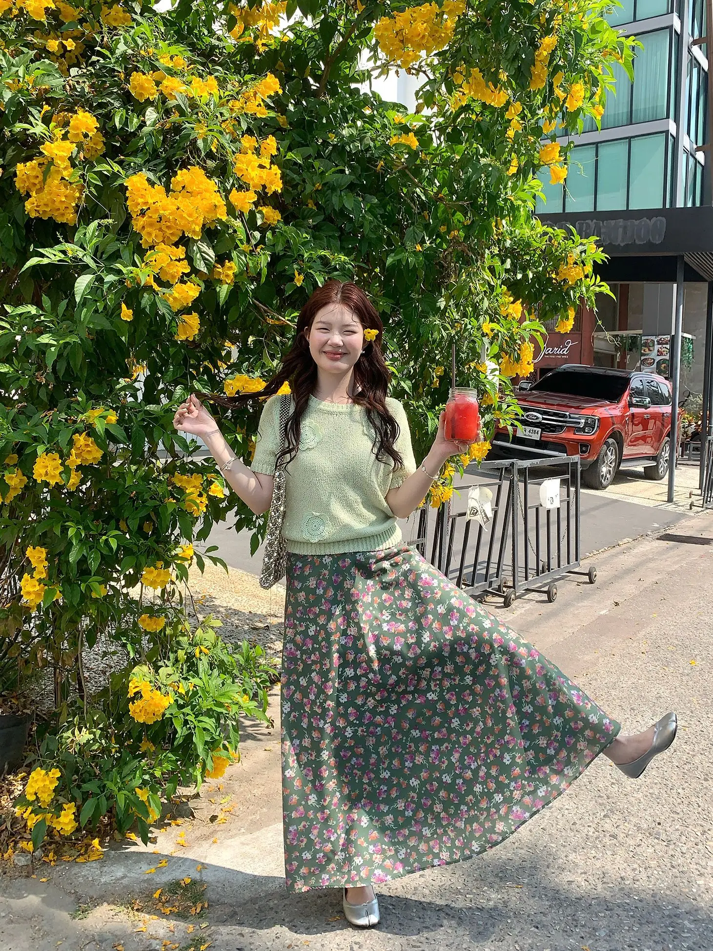 Floral Print A-Line Midi Skirt Women's Gentle Style Vacation Loose Fit Long Skirt Korean Version Half-length Polyester Fiber
Floral Print A-Line Midi Skirt Women's Gentle Style Vacation Loose Fit Long Skirt Korean Version Half-length Polyester Fiber