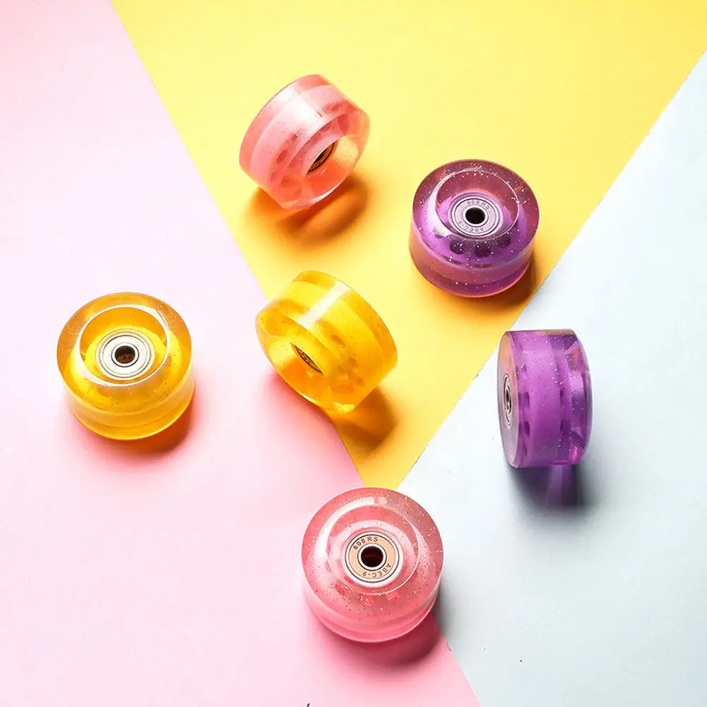 Комплект из 4 колес для роликовых коньков с усиленным сцеплением для езды по неровным поверхностям, креативный дизайн
Комплект из 4 колес для роликовых коньков с усиленным сцеплением для езды по неровным поверхностям, креативный дизайн