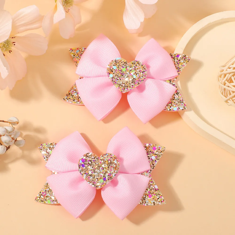 2Pcs/Set Kids Bows Love Glitter Bowknot Hair Clips Boutique Fashion Ribbon Dovetail Barrette Cartoon Hair Accessories for Girls
2Pcs/Set Kids Bows Love Glitter Bowknot Hair Clips Boutique Fashion Ribbon Dovetail Barrette Cartoon Hair Accessories for Girls