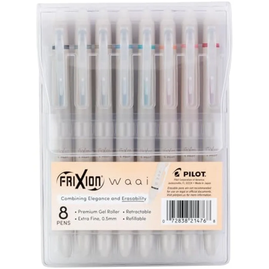 FriXion Waai Erasable Gel Pens, 8-Pack Pouch, Extra Fine Point 0.5 mm, Assorted Colors, FriXion Erasable Pens - For School, Jou
FriXion Waai Erasable Gel Pens, 8-Pack Pouch, Extra Fine Point 0.5 mm, Assorted Colors, FriXion Erasable Pens - For School, Jou