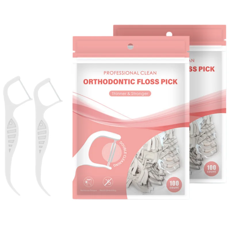 200pcs Orthodontic Dual-Line Floss Pick Gum-Friendly 2-in-1 Portable Disposable Interdental Cleaner Oral Care Dental Floss
200pcs Orthodontic Dual-Line Floss Pick Gum-Friendly 2-in-1 Portable Disposable Interdental Cleaner Oral Care Dental Floss