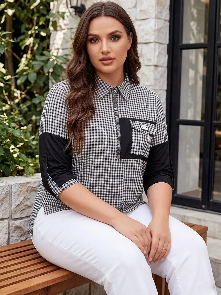 Women Plaid Windbreaker Jacket Half Zip Up Hooded Check Shirt Jacket with Pocket Drawstring Waist Casual Long Sleeve Coat
Women Plaid Windbreaker Jacket Half Zip Up Hooded Check Shirt Jacket with Pocket Drawstring Waist Casual Long Sleeve Coat