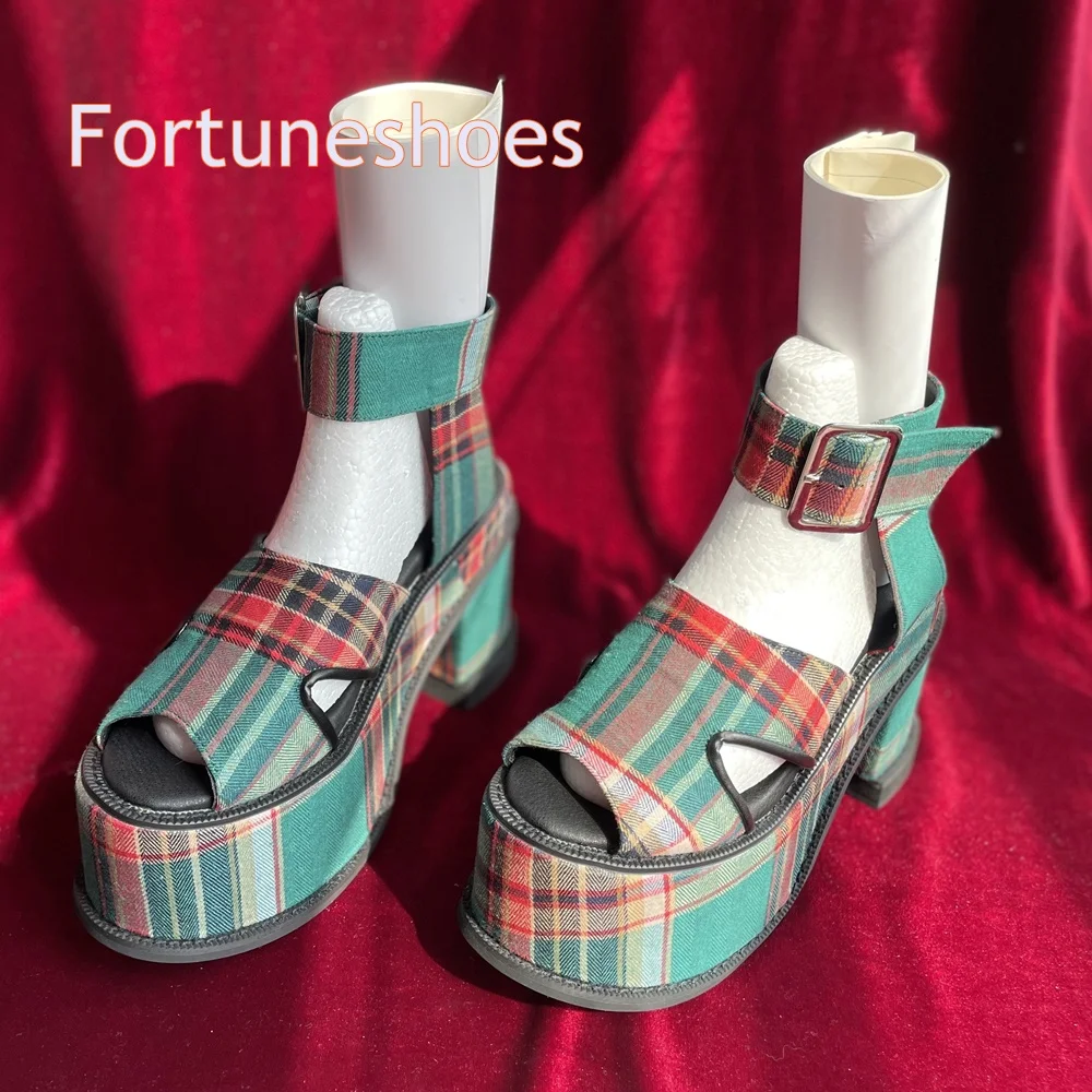 Mixed Color Buckle Strap Hollow Pumps Platform Chunky High Heel Peep Toe Pumps Fashion Casual 2025 Newest Spring/summer Sandals
Mixed Color Buckle Strap Hollow Pumps Platform Chunky High Heel Peep Toe Pumps Fashion Casual 2025 Newest Spring/summer Sandals