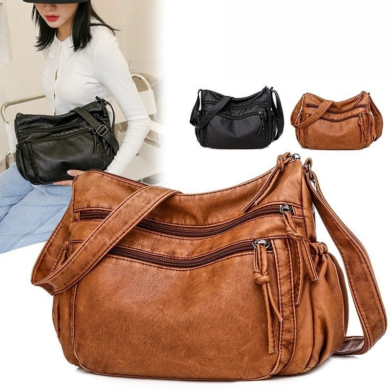 Europe and the United States retro shoulder bag with large capacity oblique span PU soft leather middle-aged fashion bag
Europe and the United States retro shoulder bag with large capacity oblique span PU soft leather middle-aged fashion bag