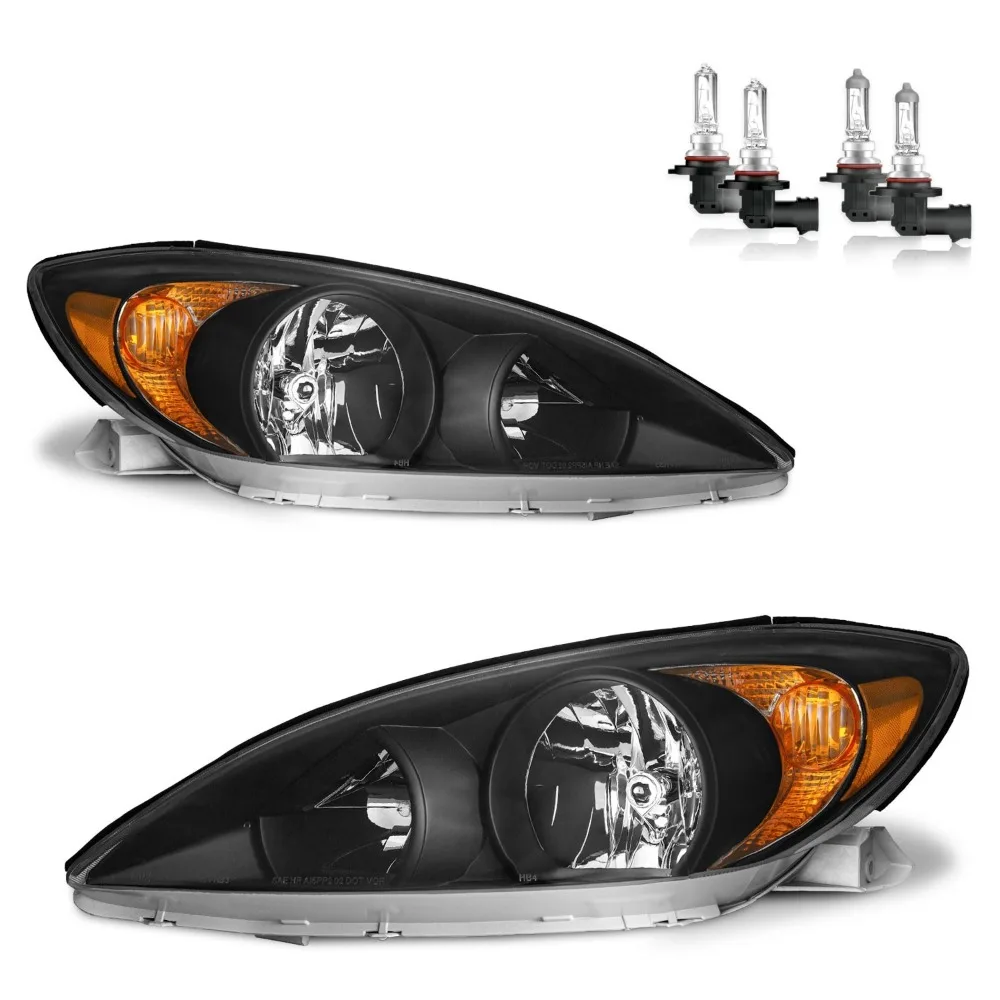 Pair Headlights For 2002-2004 Toyota Camry Black Headlamps With bulbs L+R
Pair Headlights For 2002-2004 Toyota Camry Black Headlamps With bulbs L+R