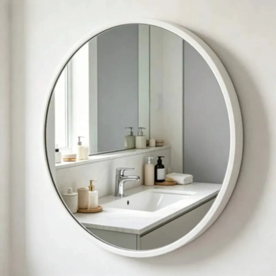 18x18 White Framed Small Decorative Wall Mirror For Bathroom Or Living Room
18x18 White Framed Small Decorative Wall Mirror For Bathroom Or Living Room