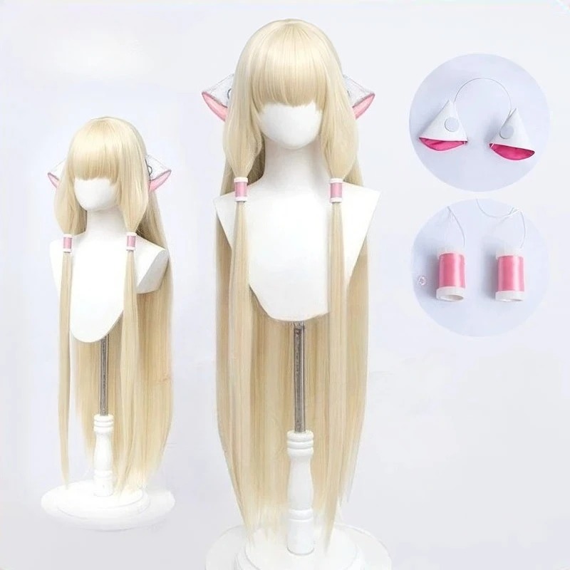 Anime HobbyMax Cosplay Wig Long Yellow Hair Synthetic Wigs with Pink Ear Headwear Suit Role Play Props for Women
Anime HobbyMax Cosplay Wig Long Yellow Hair Synthetic Wigs with Pink Ear Headwear Suit Role Play Props for Women