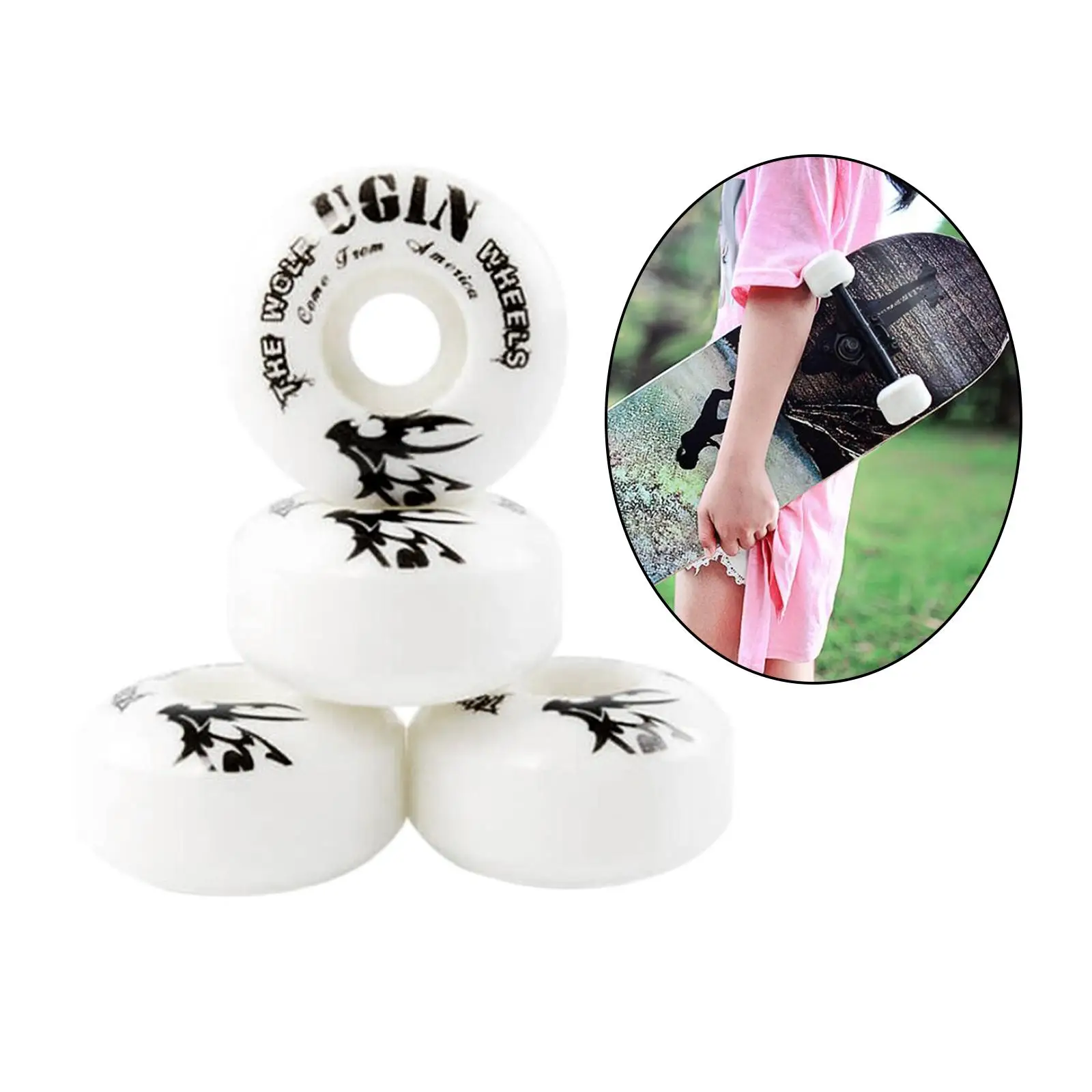 4x PU Skateboard Wheels Set High Strength Skate Board Roller 95A Case
4x PU Skateboard Wheels Set High Strength Skate Board Roller 95A Case