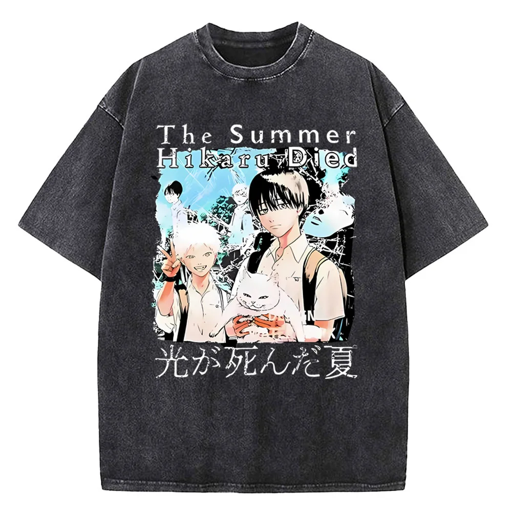 Men Washed T-Shirts The Summer Hikaru Died T-Shirt Trendy Cool Summer Tee Shirt Streetwear Design Cotton Clothes Birthday Gift
Men Washed T-Shirts The Summer Hikaru Died T-Shirt Trendy Cool Summer Tee Shirt Streetwear Design Cotton Clothes Birthday Gift