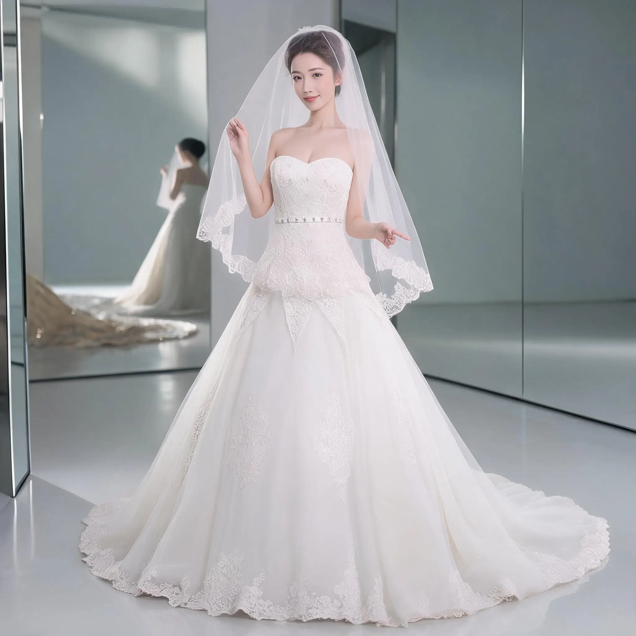 New Arrival White Ivory Lace Edge Bride Wedding Bridal Veil Trails
New Arrival White Ivory Lace Edge Bride Wedding Bridal Veil Trails
