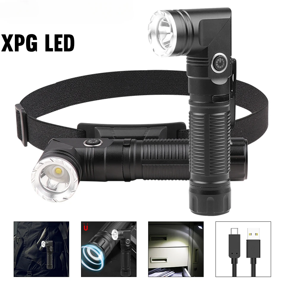 Super Bright Rechargeable Headlight Zoom High Power Head Lamp 90° Rotation Waterproof Hat Clip Flashlight with Tail Magnet
Super Bright Rechargeable Headlight Zoom High Power Head Lamp 90° Rotation Waterproof Hat Clip Flashlight with Tail Magnet
