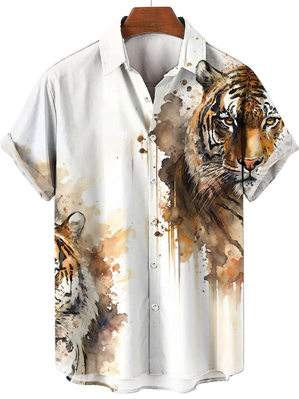 Tiger Print Men's Casual irt ort Sve Breathable Polyester Fiber Summer Hawaiian Sle Youth ular Loose Fit irt
Tiger Print Men's Casual irt ort Sve Breathable Polyester Fiber Summer Hawaiian Sle Youth ular Loose Fit irt