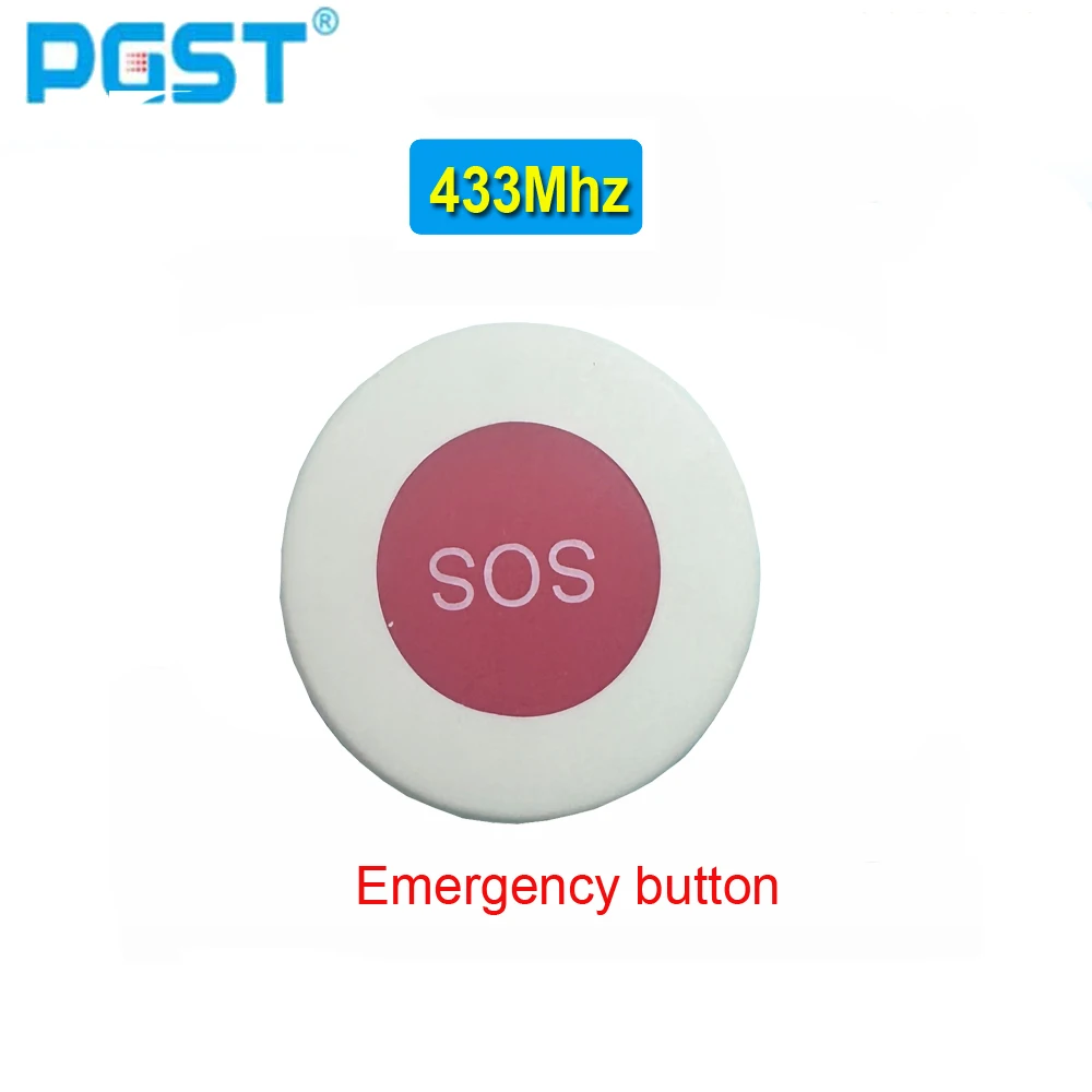 PGST wireless emergency button, emergency button, SOS distress, 433MHz, suitable for elderly people living at home
PGST wireless emergency button, emergency button, SOS distress, 433MHz, suitable for elderly people living at home