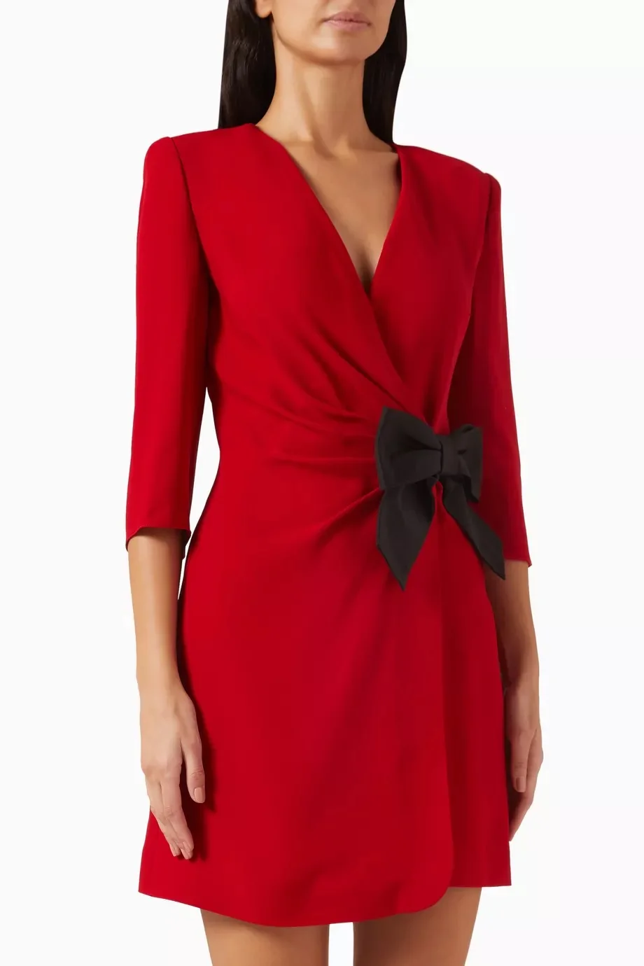 High Quality Women's 100% Mulberry Silk Red Dress Sexy Deep V Neck Slim Vintage Big Bow Short Dress
High Quality Women's 100% Mulberry Silk Red Dress Sexy Deep V Neck Slim Vintage Big Bow Short Dress