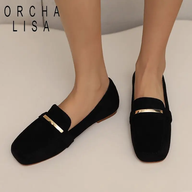 ORCHA LISA Модные женские туфли-лоферы из абрикосовой замши с квадратным носком, без застежек, большие размеры 46, 47, 48, мягкие, повседневные, для отдыха
ORCHA LISA Модные женские туфли-лоферы из абрикосовой замши с квадратным носком, без застежек, большие размеры 46, 47, 48, мягкие, повседневные, для отдыха