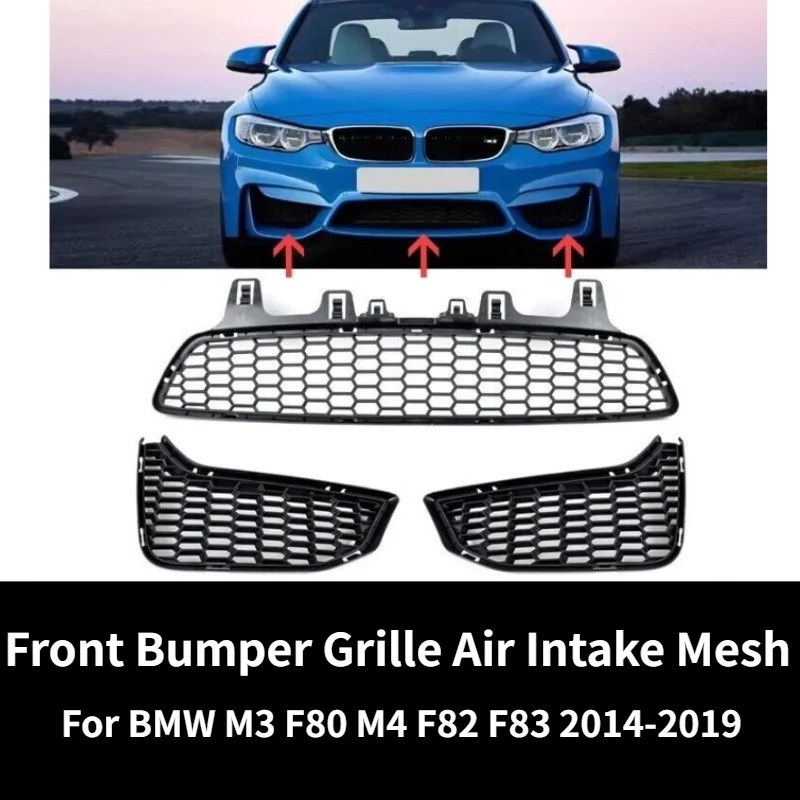 Front Bumper Grille Fits BMW M3 F80 M4 F82 F83 2014-2019 OE 51118054301 51118054294 Front Air Intake Mesh Auto Replacement Parts
Front Bumper Grille Fits BMW M3 F80 M4 F82 F83 2014-2019 OE 51118054301 51118054294 Front Air Intake Mesh Auto Replacement Parts