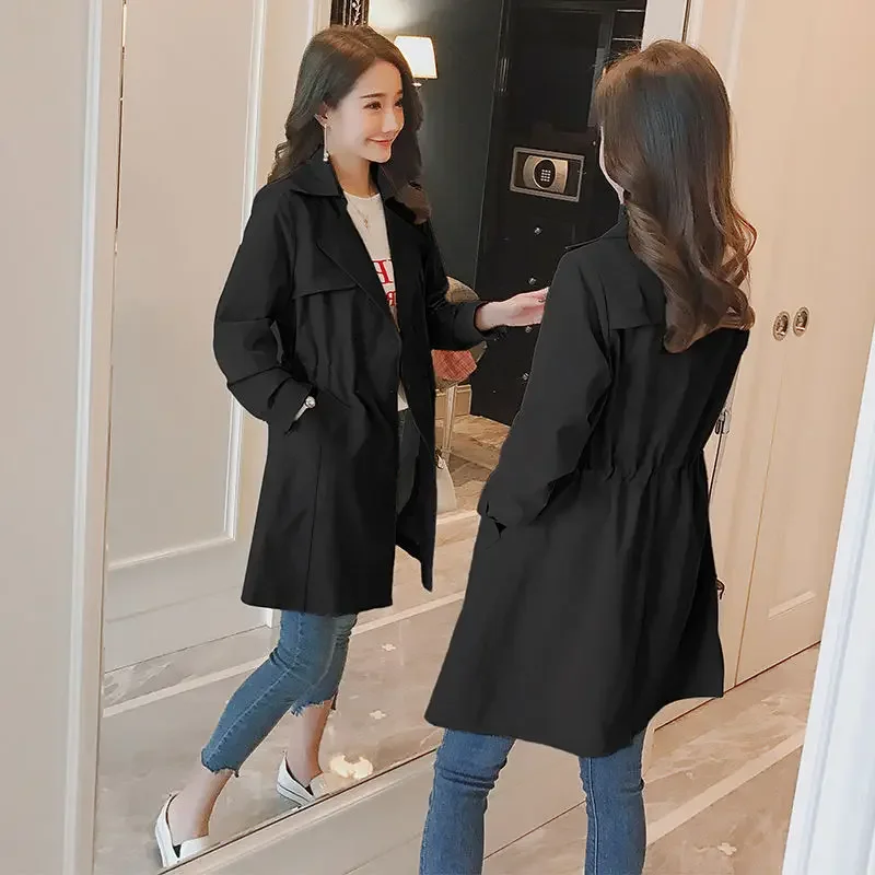 Middle Length Windbreaker Jacket for Women Blouson Great Korean Style Casual Coats Woman Vintage Clothing Promotion Lined Luxury
Middle Length Windbreaker Jacket for Women Blouson Great Korean Style Casual Coats Woman Vintage Clothing Promotion Lined Luxury