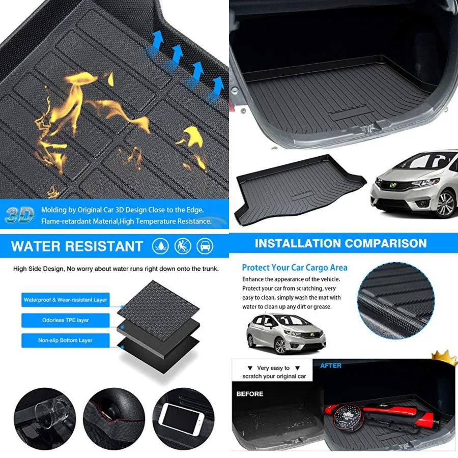 Cargo Mat Fit for Honda Fit 2015 2016 2017 2018 2019 2020 Trunk Mat Accessories All Weather TPO Rear Cargo Liner Upgrade Material
Cargo Mat Fit for Honda Fit 2015 2016 2017 2018 2019 2020 Trunk Mat Accessories All Weather TPO Rear Cargo Liner Upgrade Material