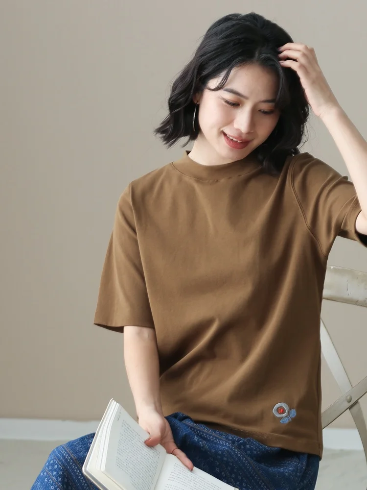 Футболка с цветочной вышивкой и эффектом похудения f Высокий воротник Five-Quarter Sve Commute Sle Cotton Blend Base irt
Футболка с цветочной вышивкой и эффектом похудения f Высокий воротник Five-Quarter Sve Commute Sle Cotton Blend Base irt